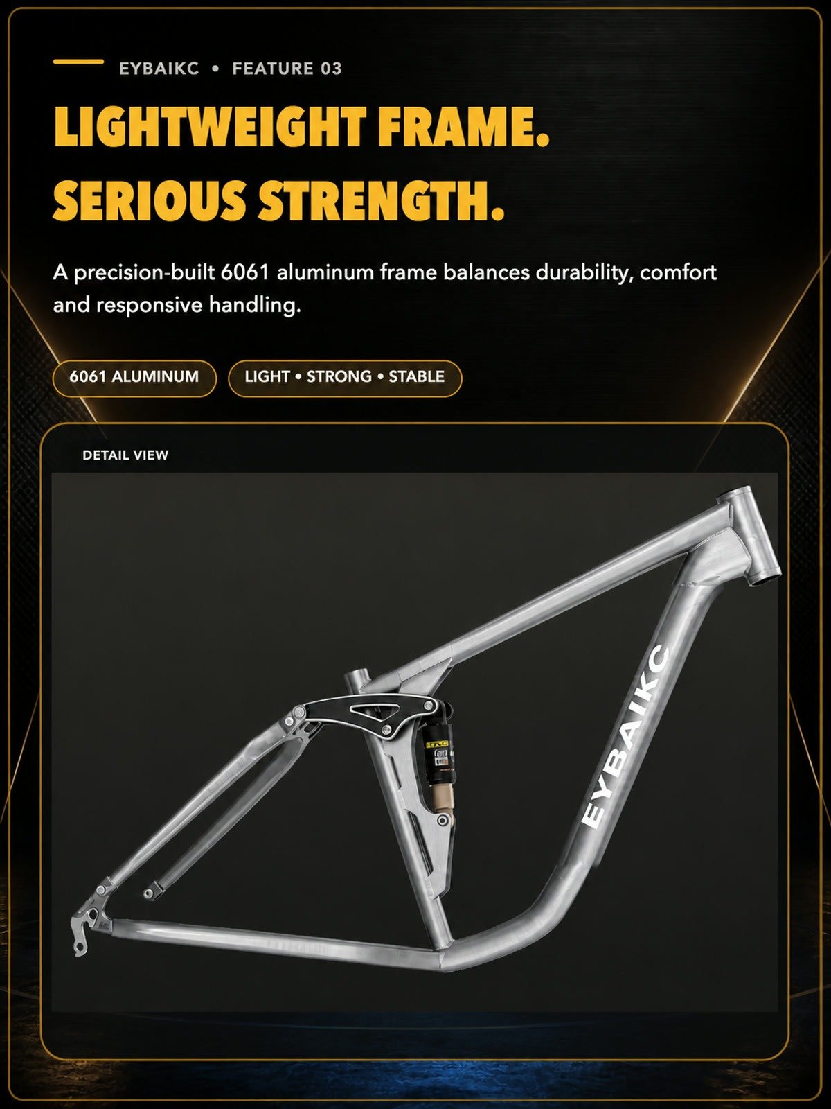 E300Pro aluminum frame construction