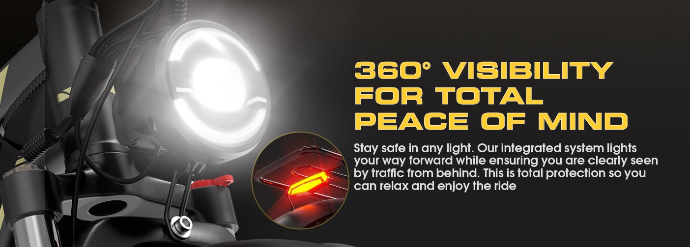 E300Pro integrated front and rear lighting