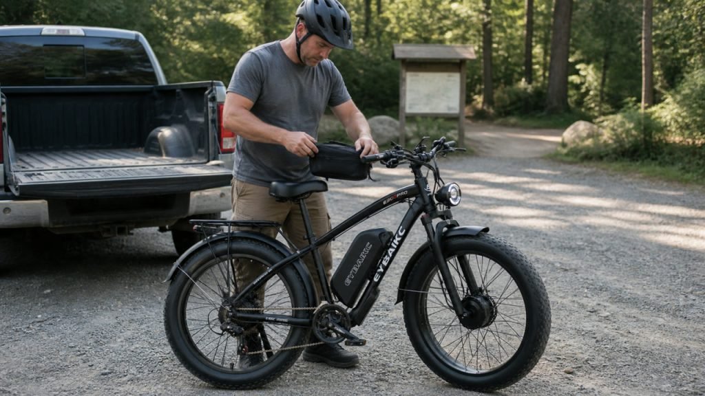 EYBAIKC E300Pro buyer photo — trailhead pickup
