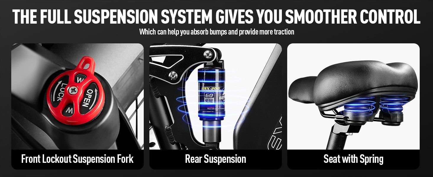 EYBAIKC E100Pro front and rear suspension components