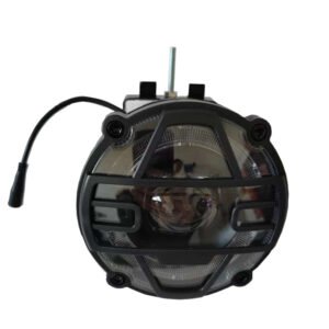 Round 700 lumen e-bike headlight with wired connector