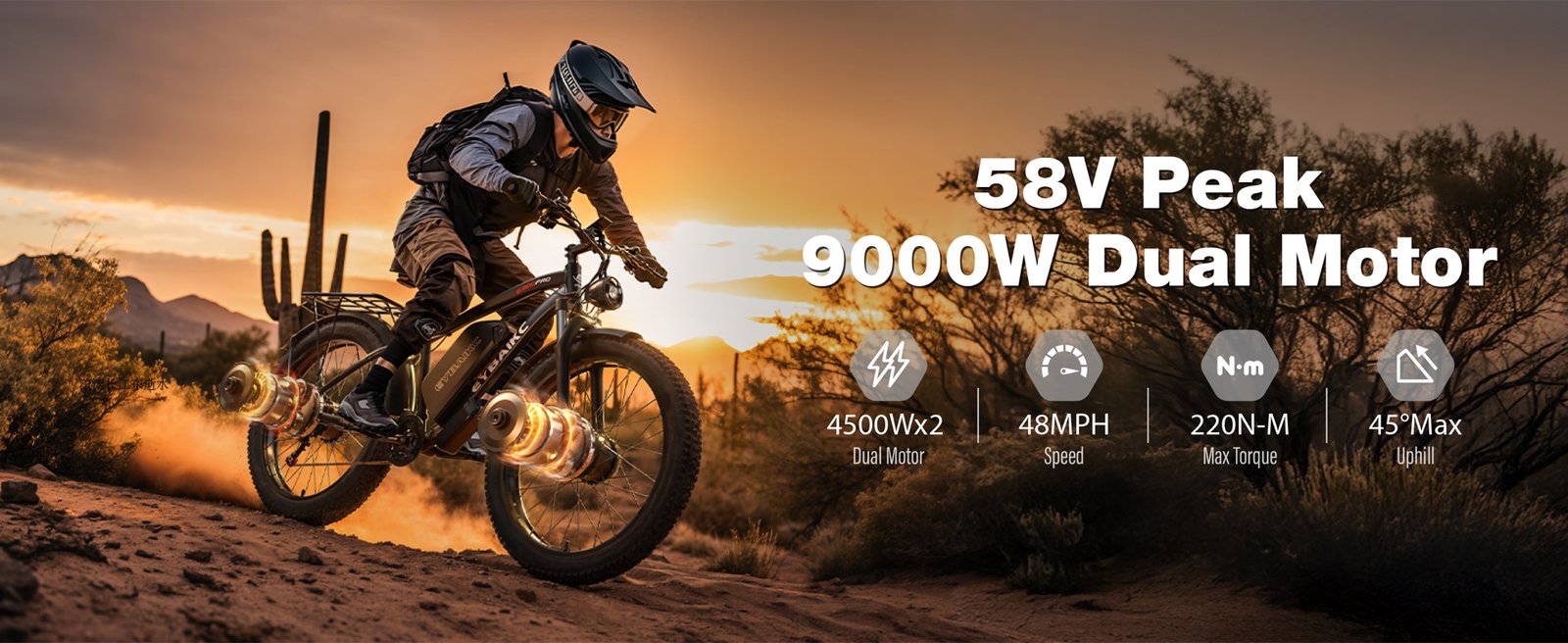 E300Pro 9000W peak dual-motor power