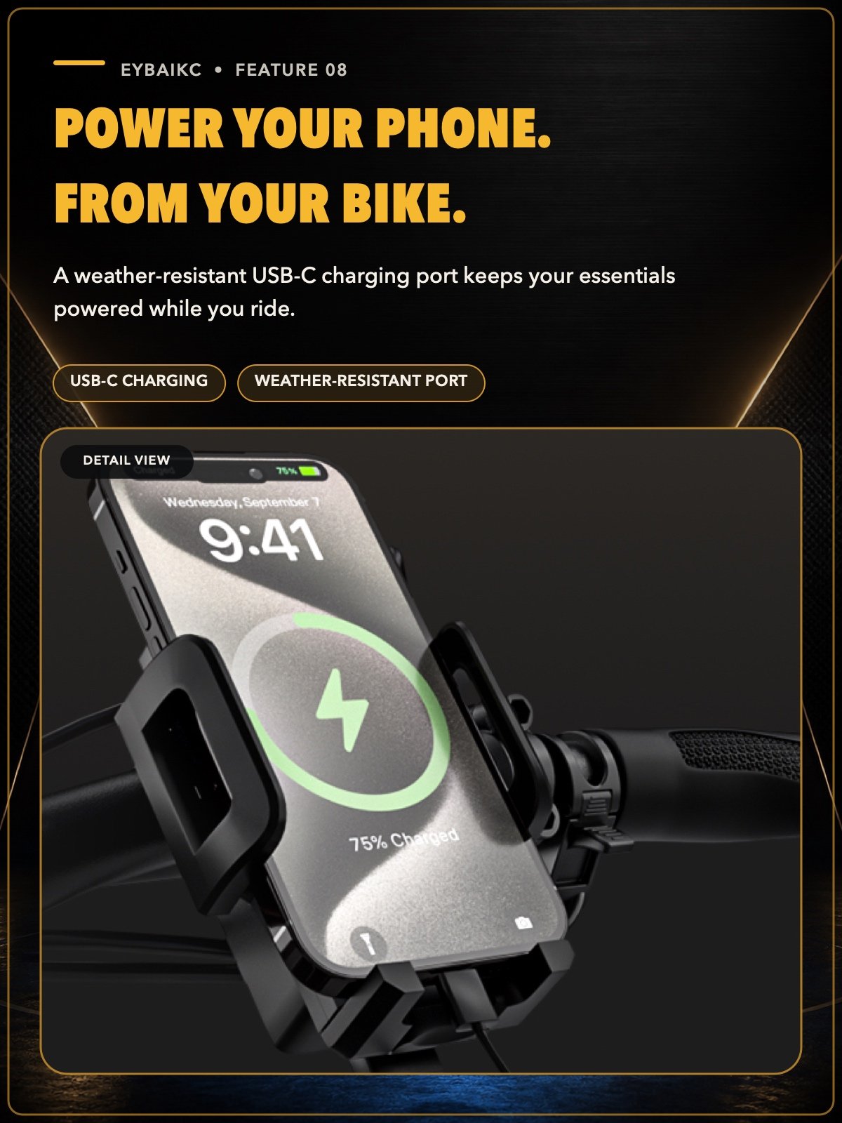 E300Pro USB-C phone charging
