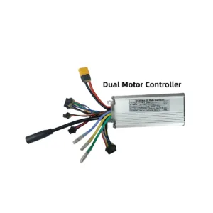 Reference dual-motor controller view showing wiring and connectors