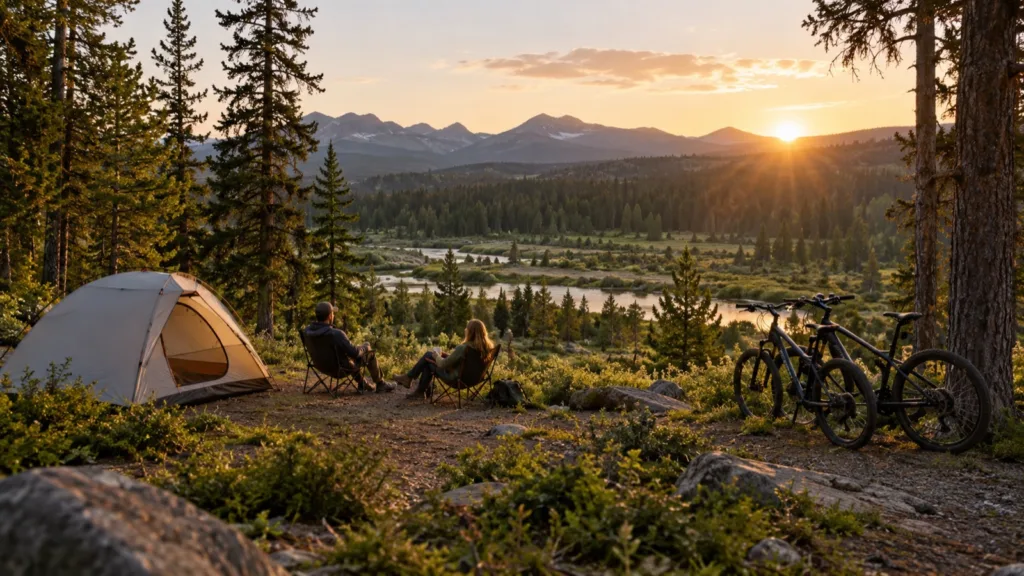 E-bike camping without charging: how to plan a short overnight trip